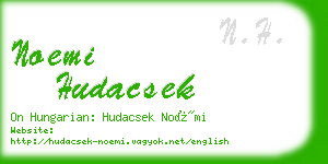 noemi hudacsek business card